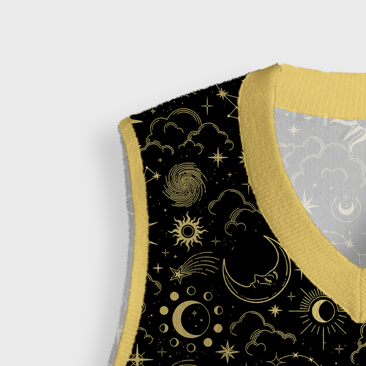 Purplehecate Mysterious Star & Moon Ugly Sweater Vest