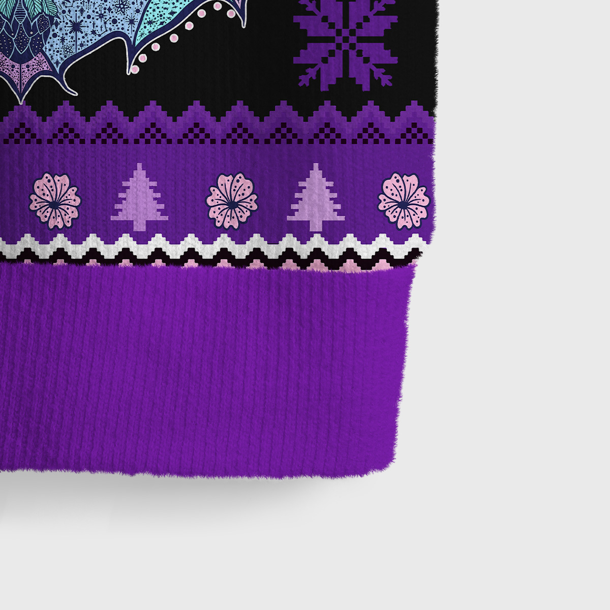 Purplehecate Moon Phase Bat Ugly Sweater Vest