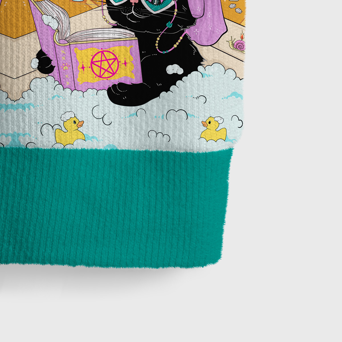 Purplehecate The Reader Cat Tarot Ugly Sweater Vest