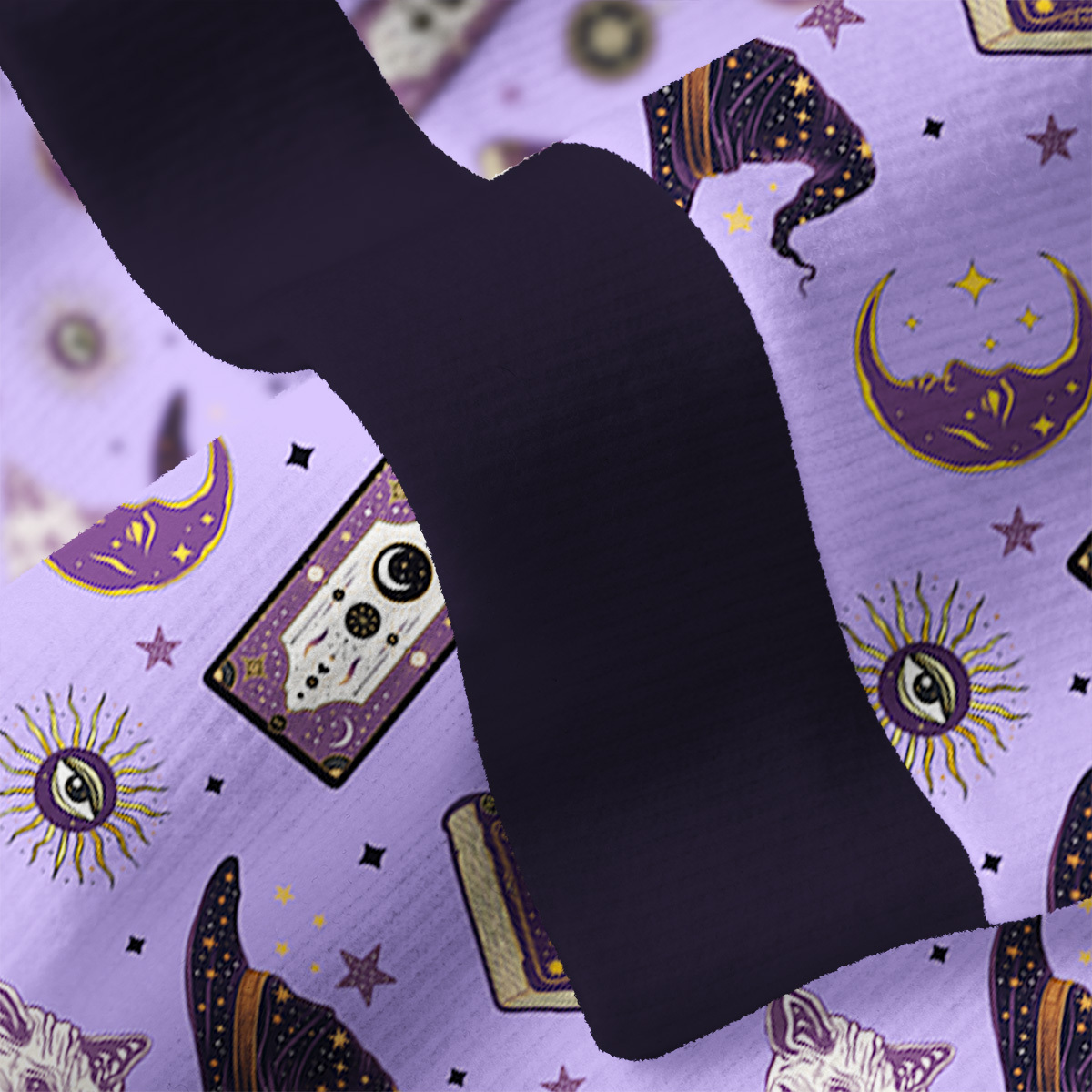 Purplehecate Midnight Witch Tarot Fuzzy Ugly Christmas Sweatshirt