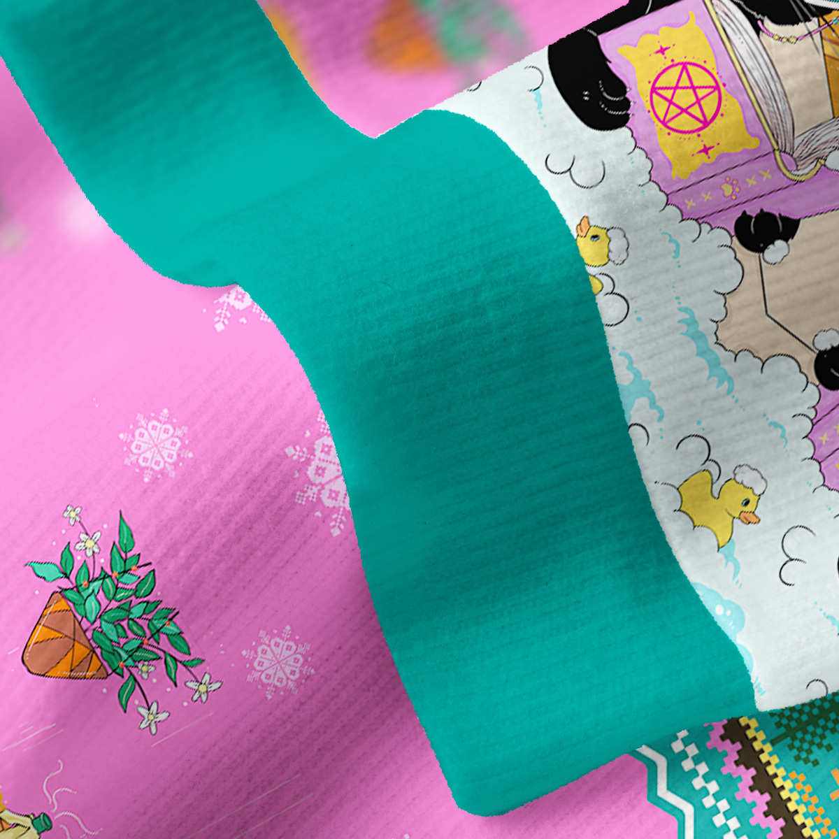 Purplehecate The Reader Cat Tarot Fuzzy Ugly Christmas Sweatshirt