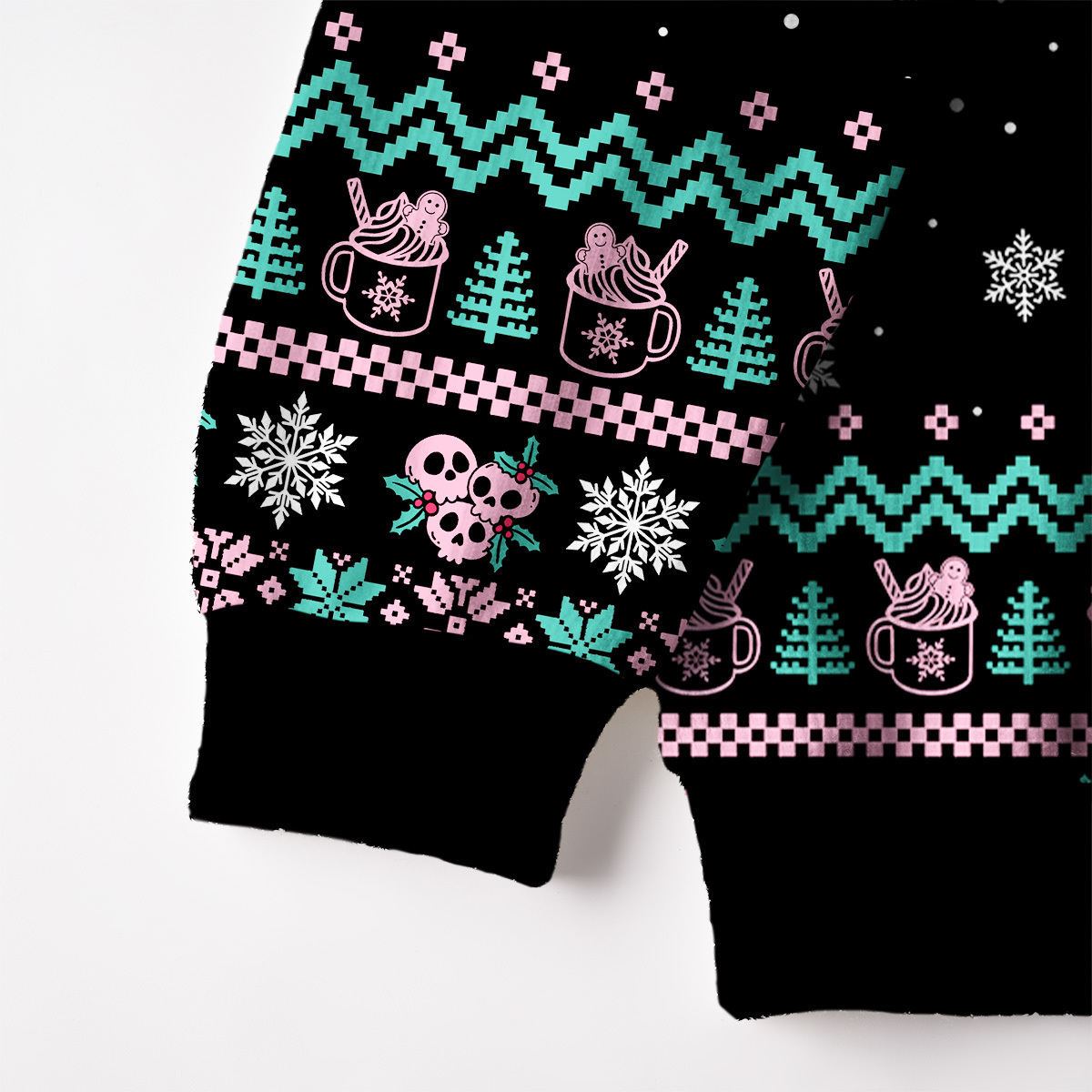 Purplehecate Everything Is Fine Christmas Fuzzy Ugly Christmas Sweatshirt