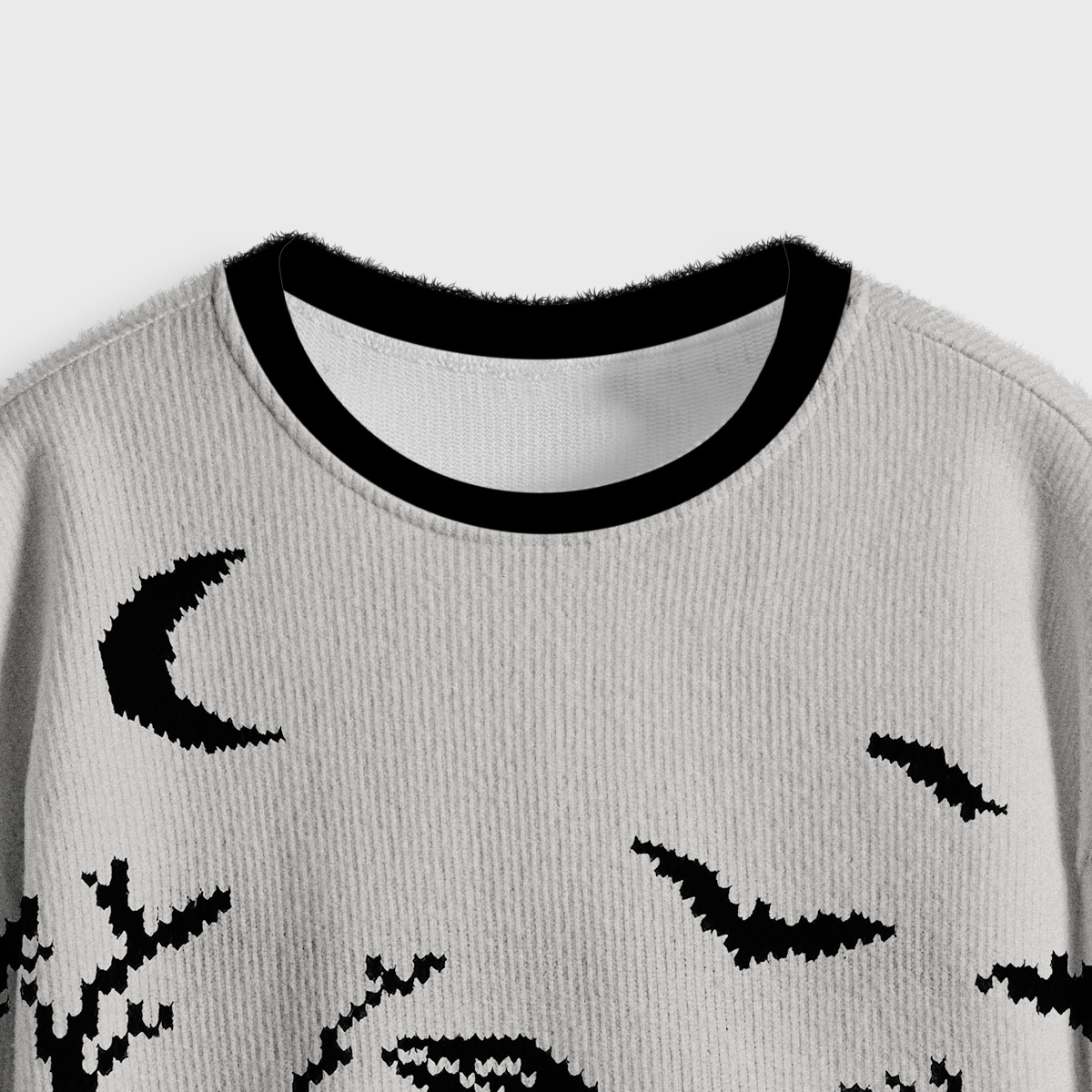 Purplehecate Ravens Over the Spooky Graveyard Crop Fuzzy Ugly Sweatshirt