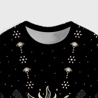 Purplehecate Solar Oracle Crop Fuzzy Ugly Sweatshirt