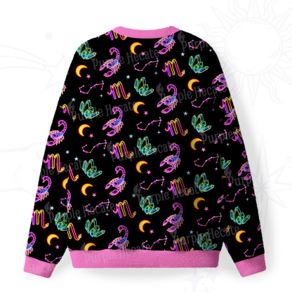 Purplehecate Scorpio Spirit Zodiac Fuzzy Ugly Sweatshirt