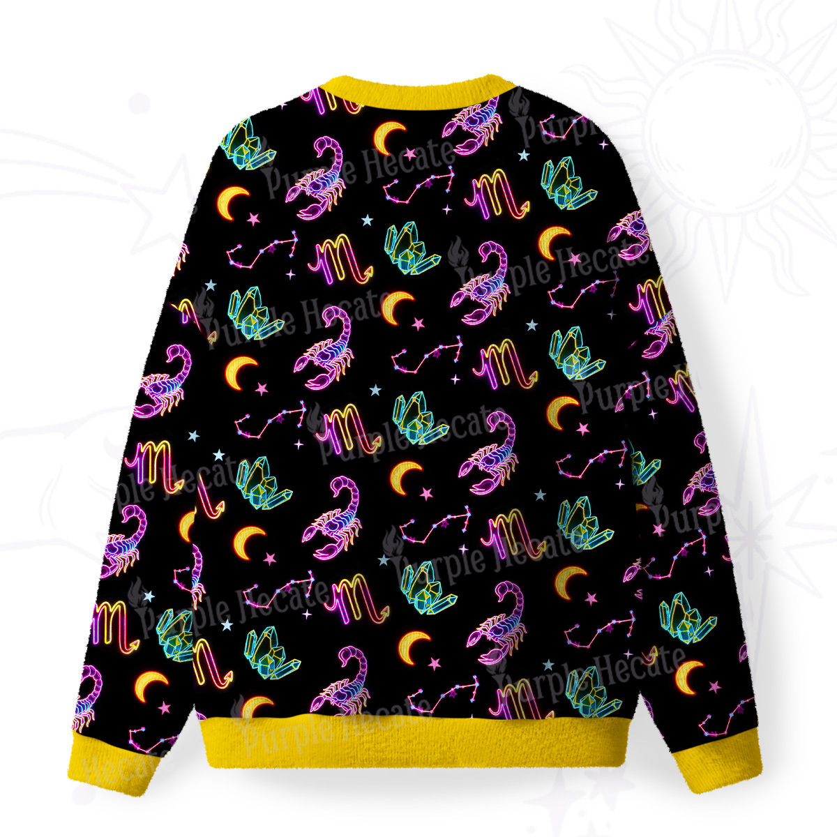 Purplehecate Scorpio Spirit Zodiac Fuzzy Ugly Sweatshirt