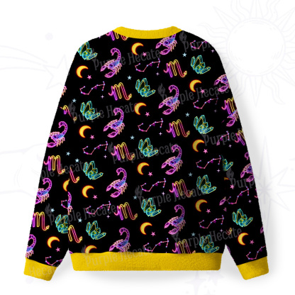 Purplehecate Scorpio Spirit Zodiac Fuzzy Ugly Sweatshirt