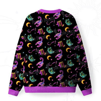 Purplehecate Scorpio Spirit Zodiac Fuzzy Ugly Sweatshirt