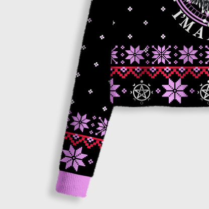 Purplehecate First Of All I'm A Delightful Opossum Crop Fuzzy Ugly Sweatshirt