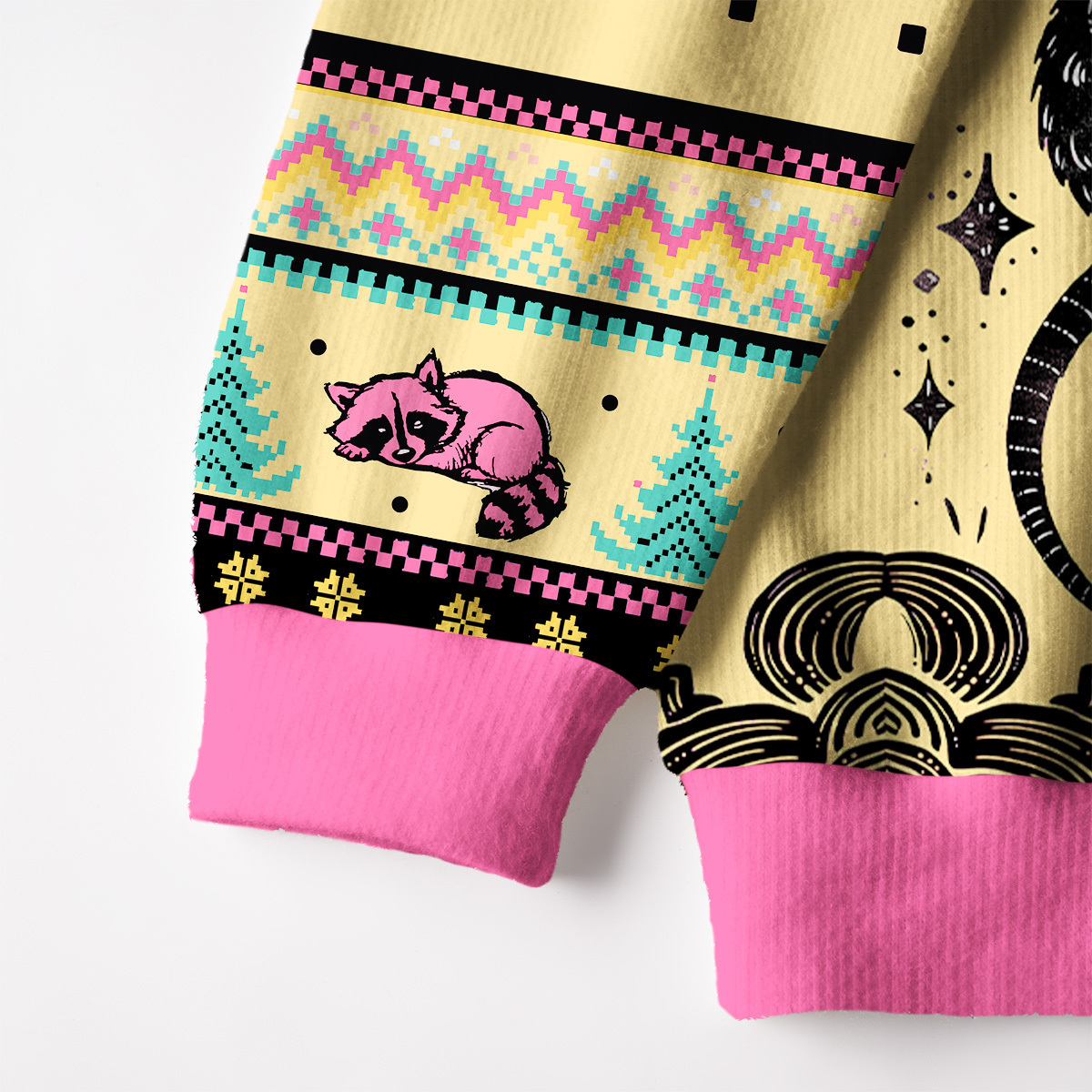 Purplehecate The Team Trash Opossum Tarot Fuzzy Ugly Sweatshirt