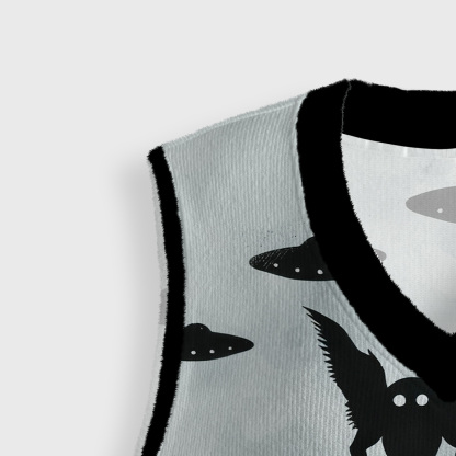 Purplehecate Alien Lake Monster Encounter Ugly Sweater Vest