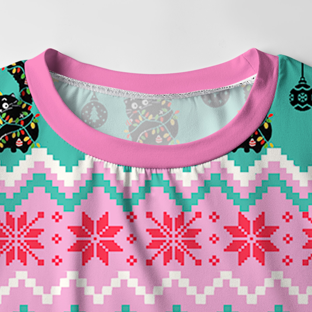 Purplehecate Funny Black Cat in Tree Christmas Pajamas