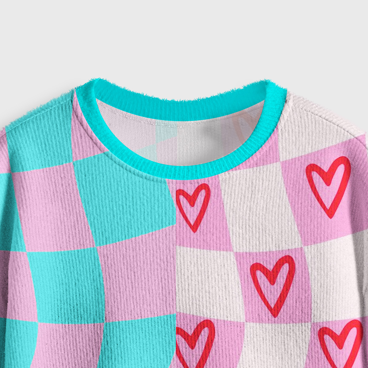 Purplehecate Savage Leopard Evil Eye Crop Fuzzy Ugly Sweatshirt