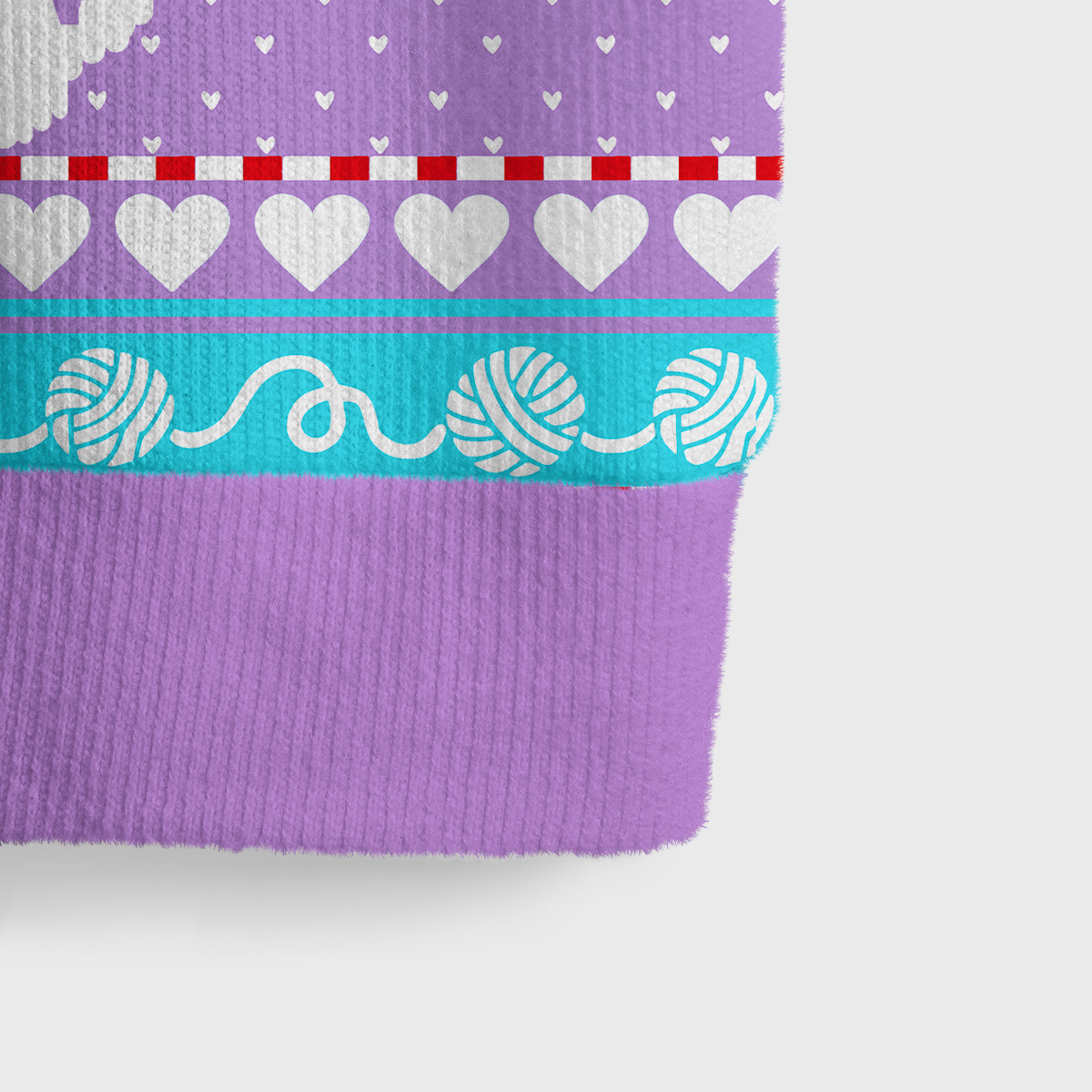 Purplehecate Whimsical Cat and Yarn Ugly Sweater Vest