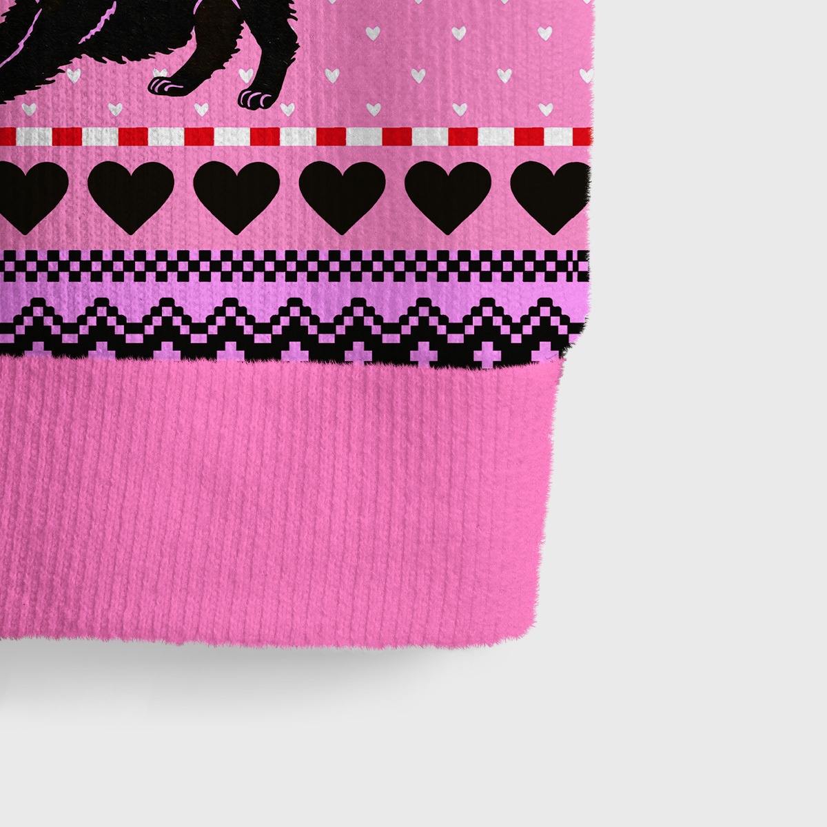 Purplehecate Sweet Black Cat Ugly Sweater Vest