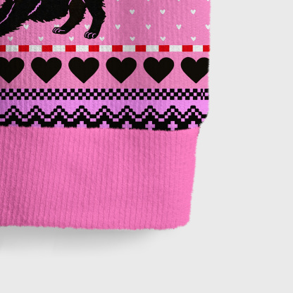 Purplehecate Sweet Black Cat Ugly Sweater Vest