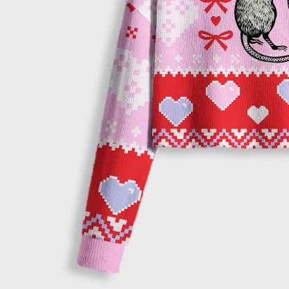 Purplehecate You're Gross Crop Fuzzy Ugly Sweatshirt