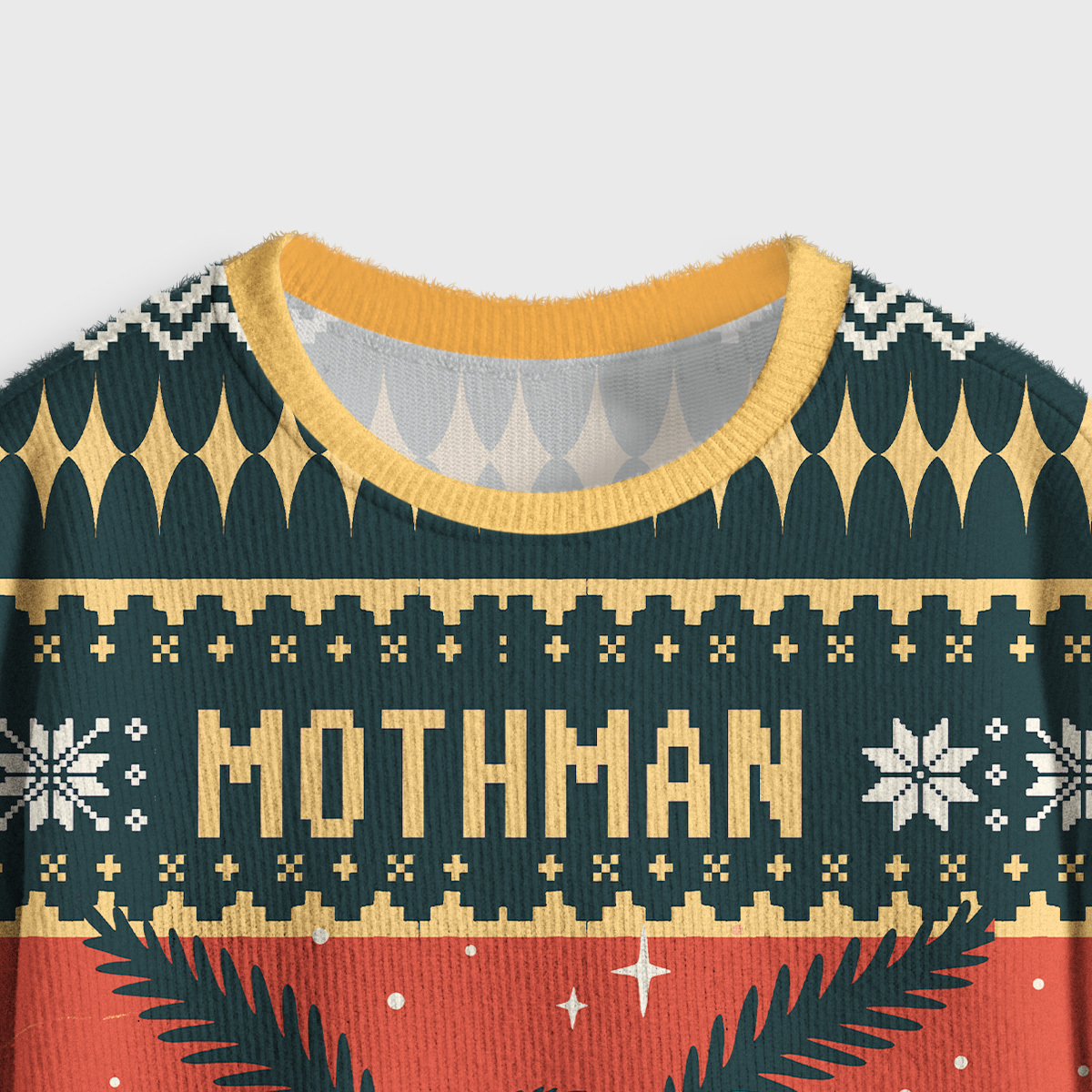 Purplehecate Mothman Eating Soup Crop Fuzzy Ugly Sweatshirt