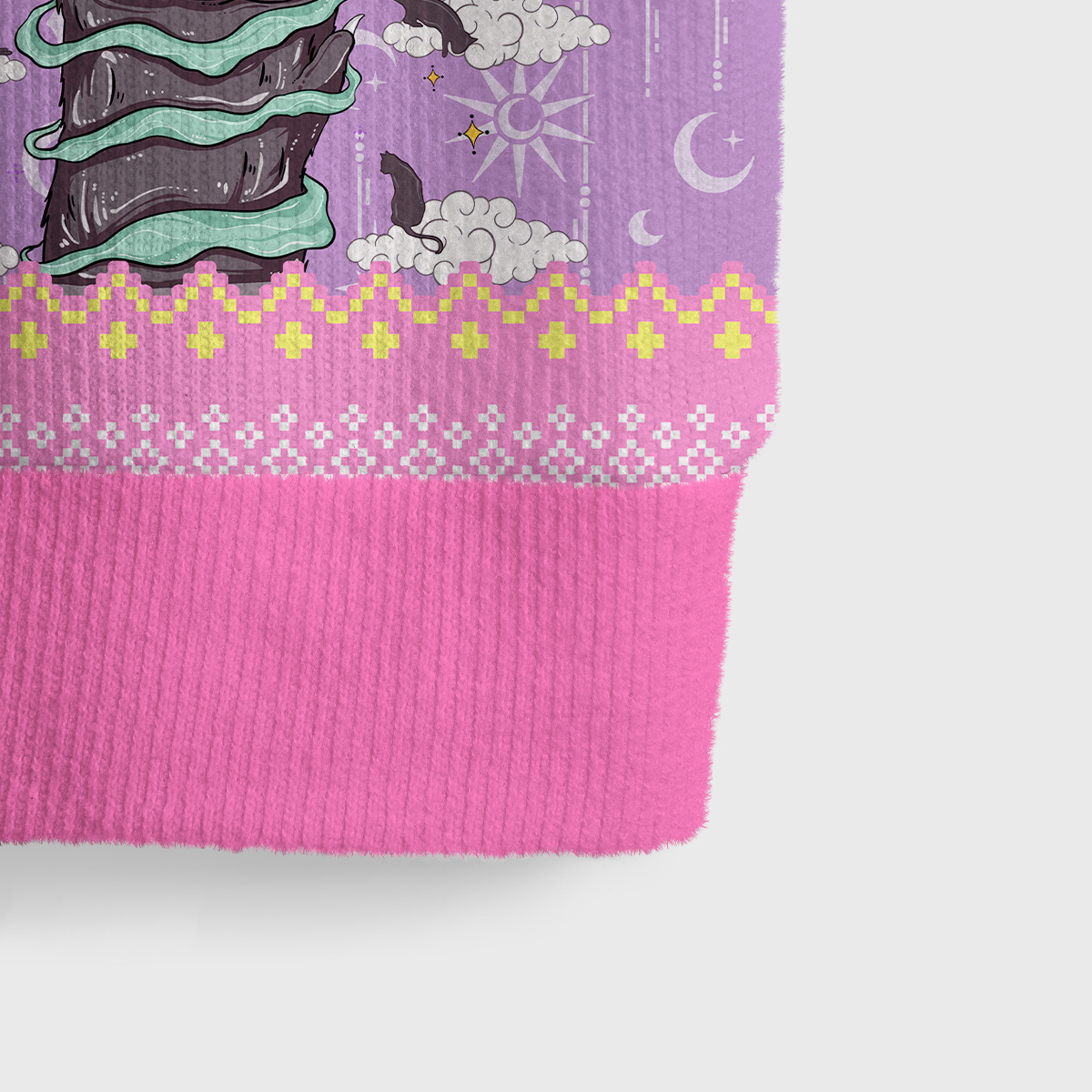 Purplehecate The Beans Cat Tarot Ugly Sweater Vest