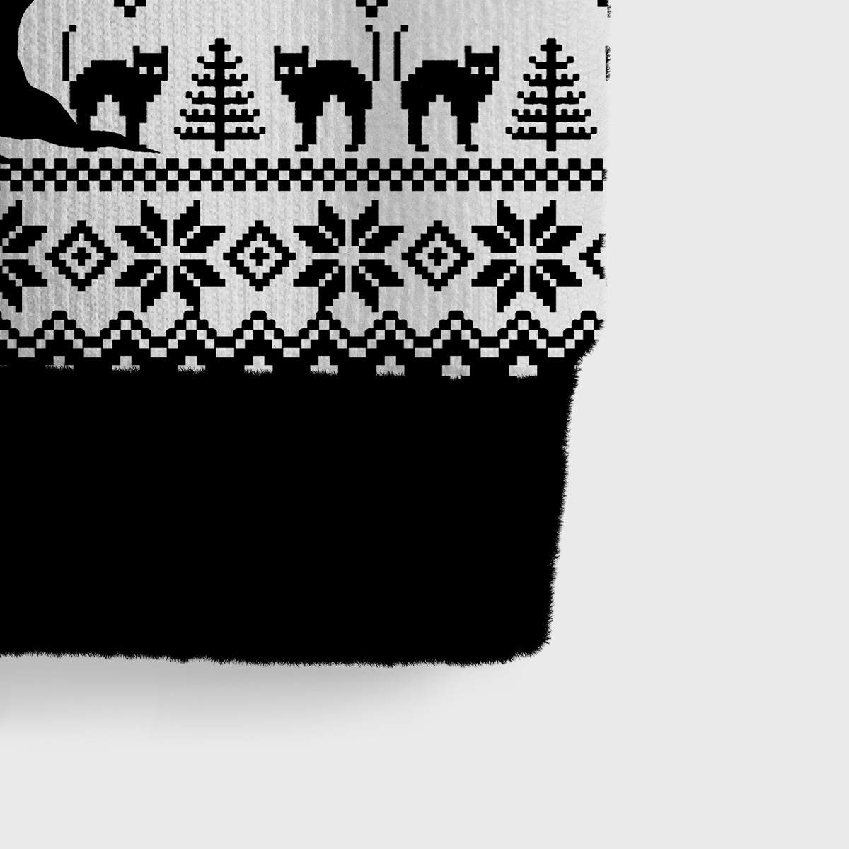 Purplehecate Moonlit Tree Guardian Black Cat Ugly Sweater Vest