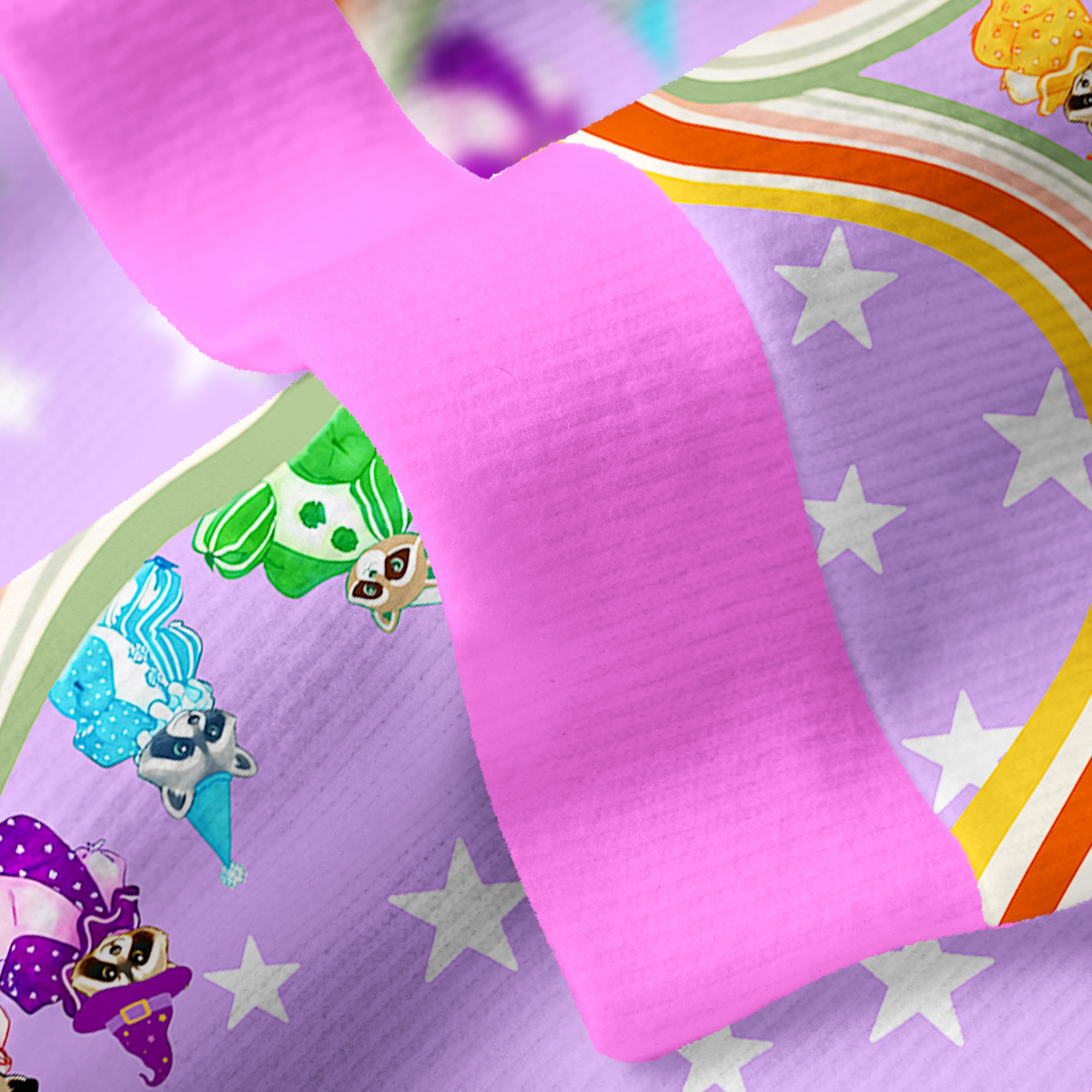 Purplehecate Rainbow Raccoon Star Fuzzy Ugly Sweatshirt