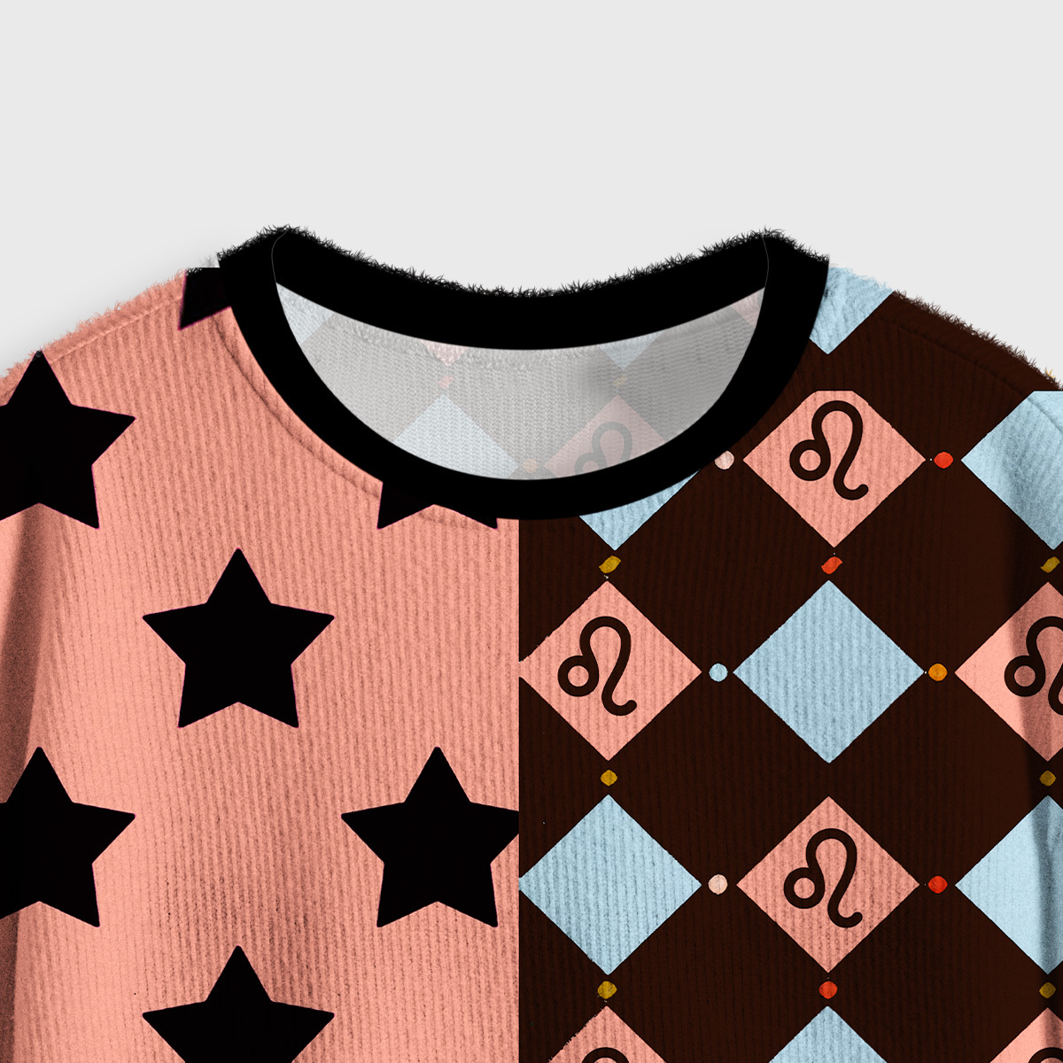 Purplehecate Leo Spirit Zodiac Crop Fuzzy Ugly Sweatshirt