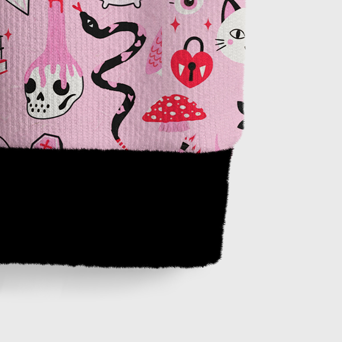 Purplehecate Black Cat Witchy Pink Ugly Sweater Vest
