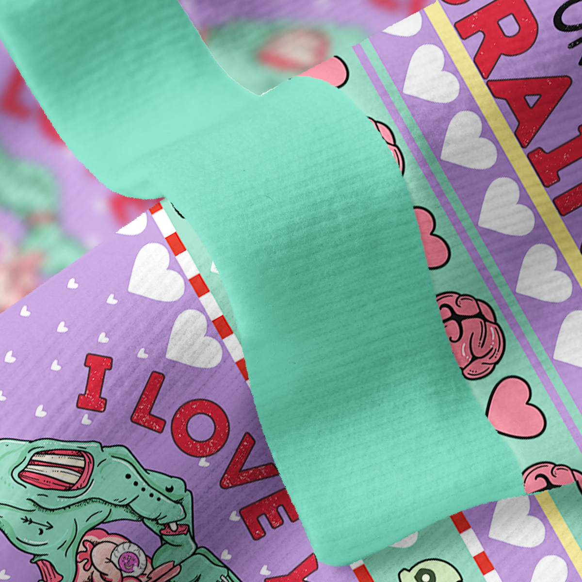 Purplehecate I Love You For Your Brains Fuzzy Ugly Sweatshirt