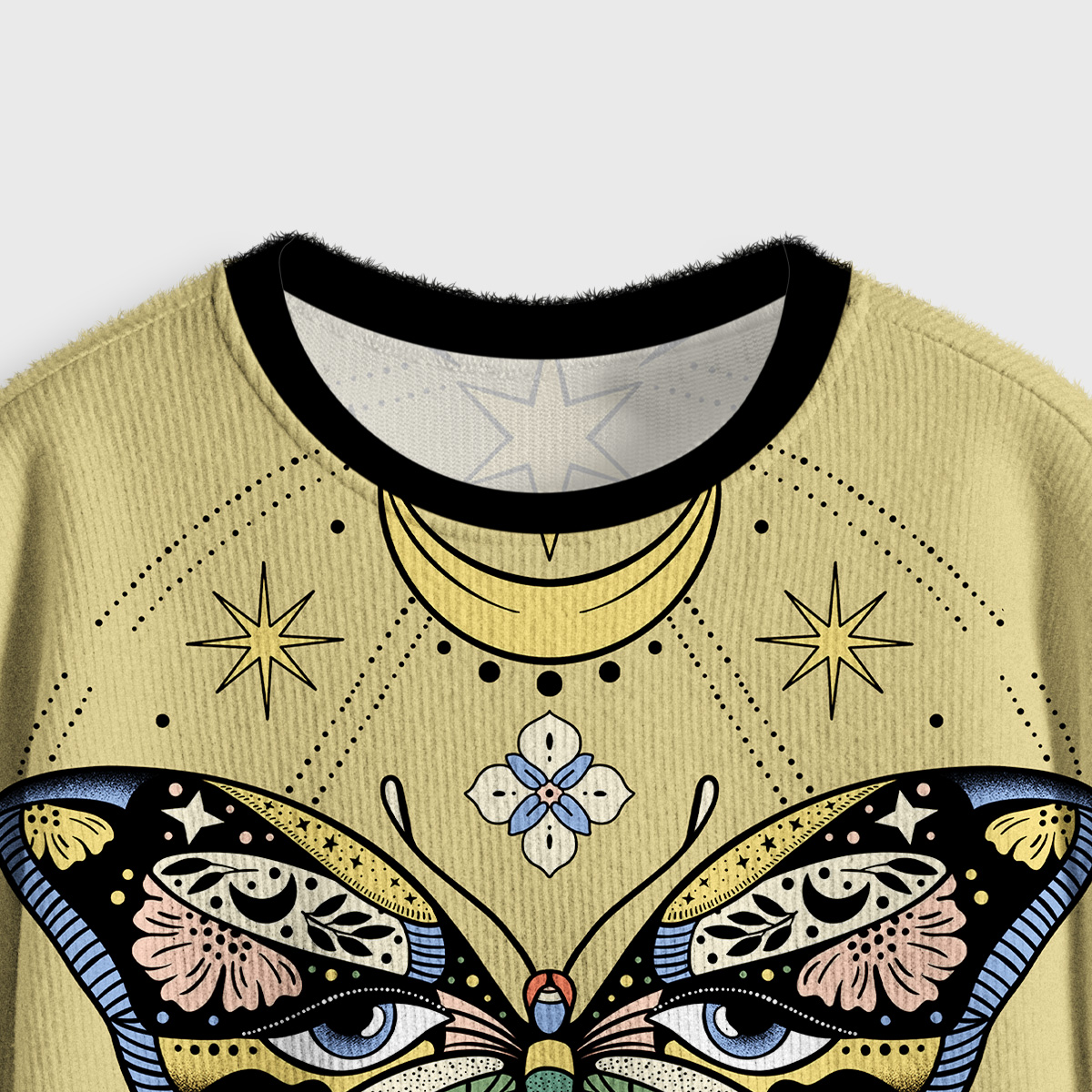 Purplehecate Magical Soul Crop Fuzzy Ugly Sweatshirt