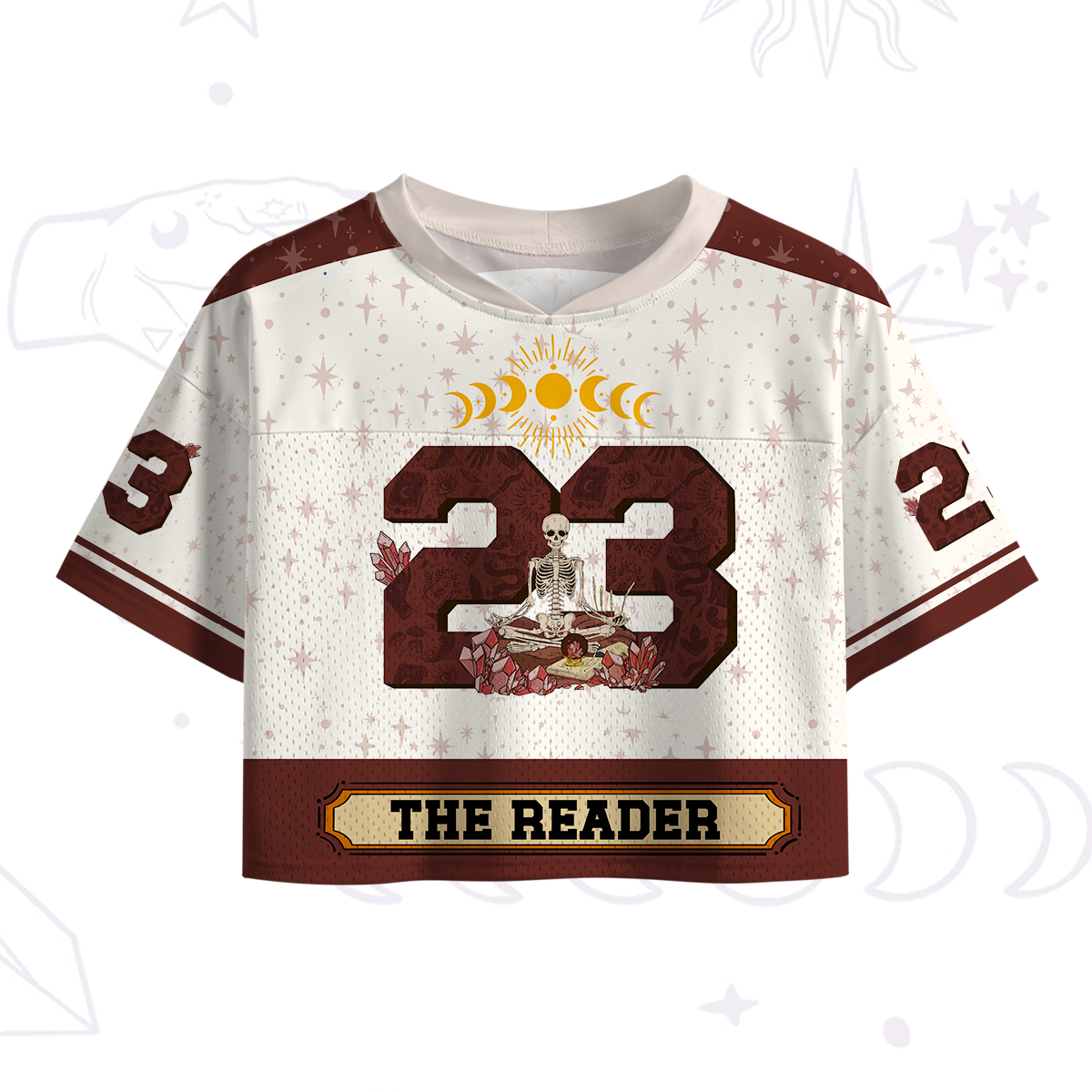 Purplehecate The Reader Guided by the Moon Crop Sports Jersey