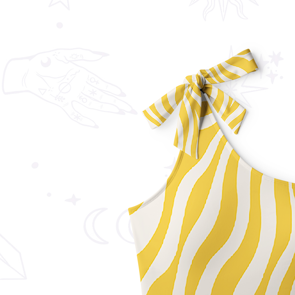 Purplehecate Stellar Symphony One-Shoulder One-Piece Swimsuit