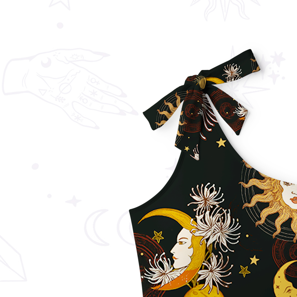 Purplehecate Stellar Symphony One-Shoulder One-Piece Swimsuit