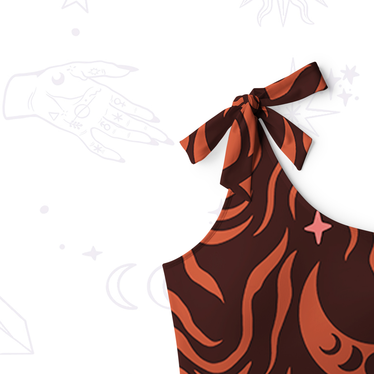 Purplehecate Solar Ritual One-Shoulder One-Piece Swimsuit