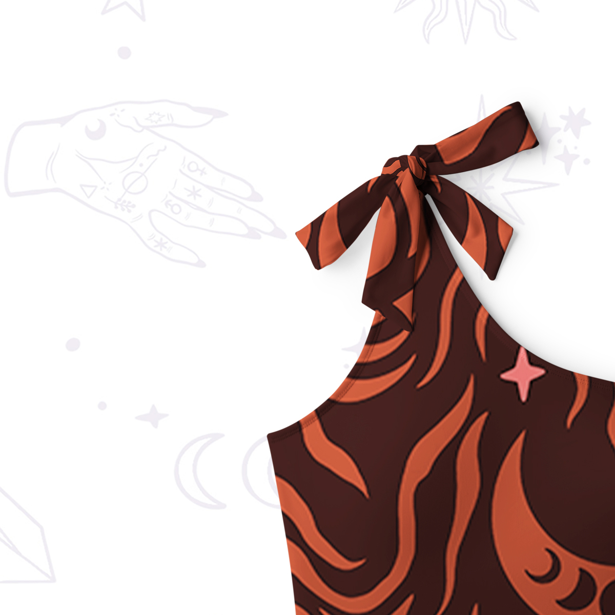 Purplehecate Solar Ritual One-Shoulder One-Piece Swimsuit