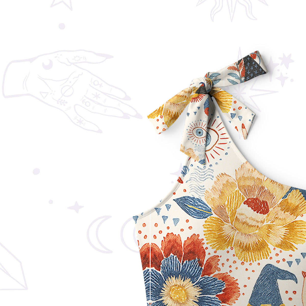 Purplehecate Witching Bloom One-Shoulder One-Piece Swimsuit