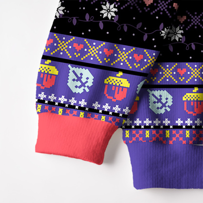 Purplehecate The Cat Goddess Bastet Fuzzy Ugly Christmas Sweatshirt