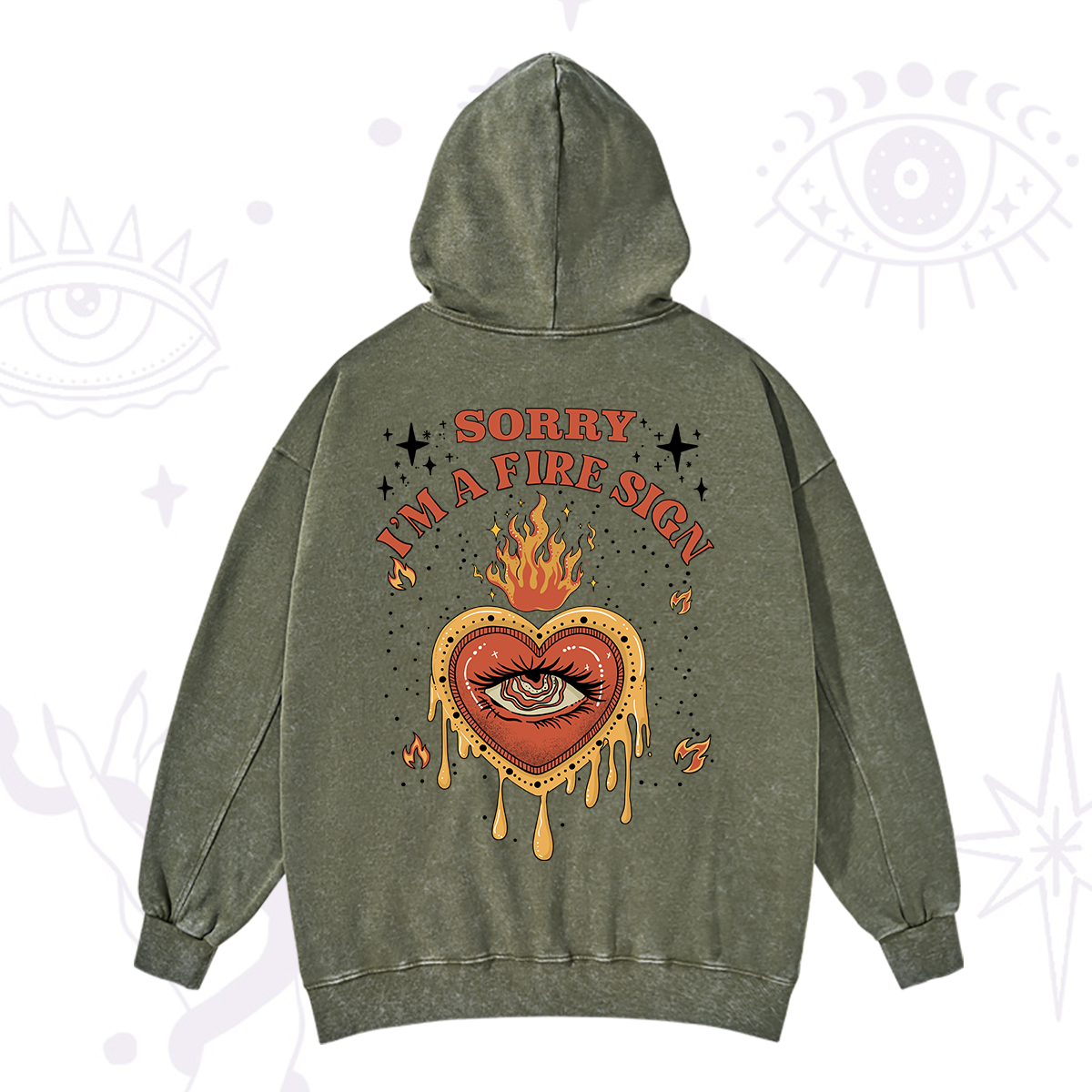 Purplehecate Sorry I'm A Fire Sign Washed Hoodie