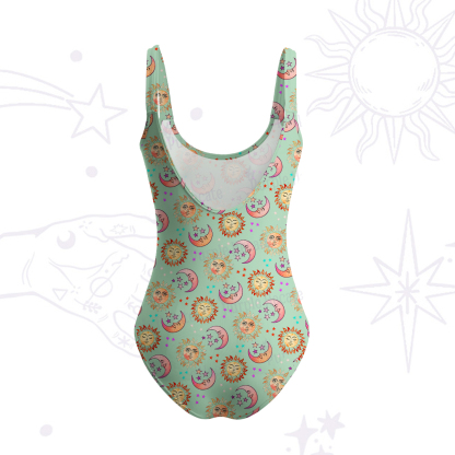 Purplehecate Dancing Suns and Lunar Dreams Tank One Piece Swimsuit