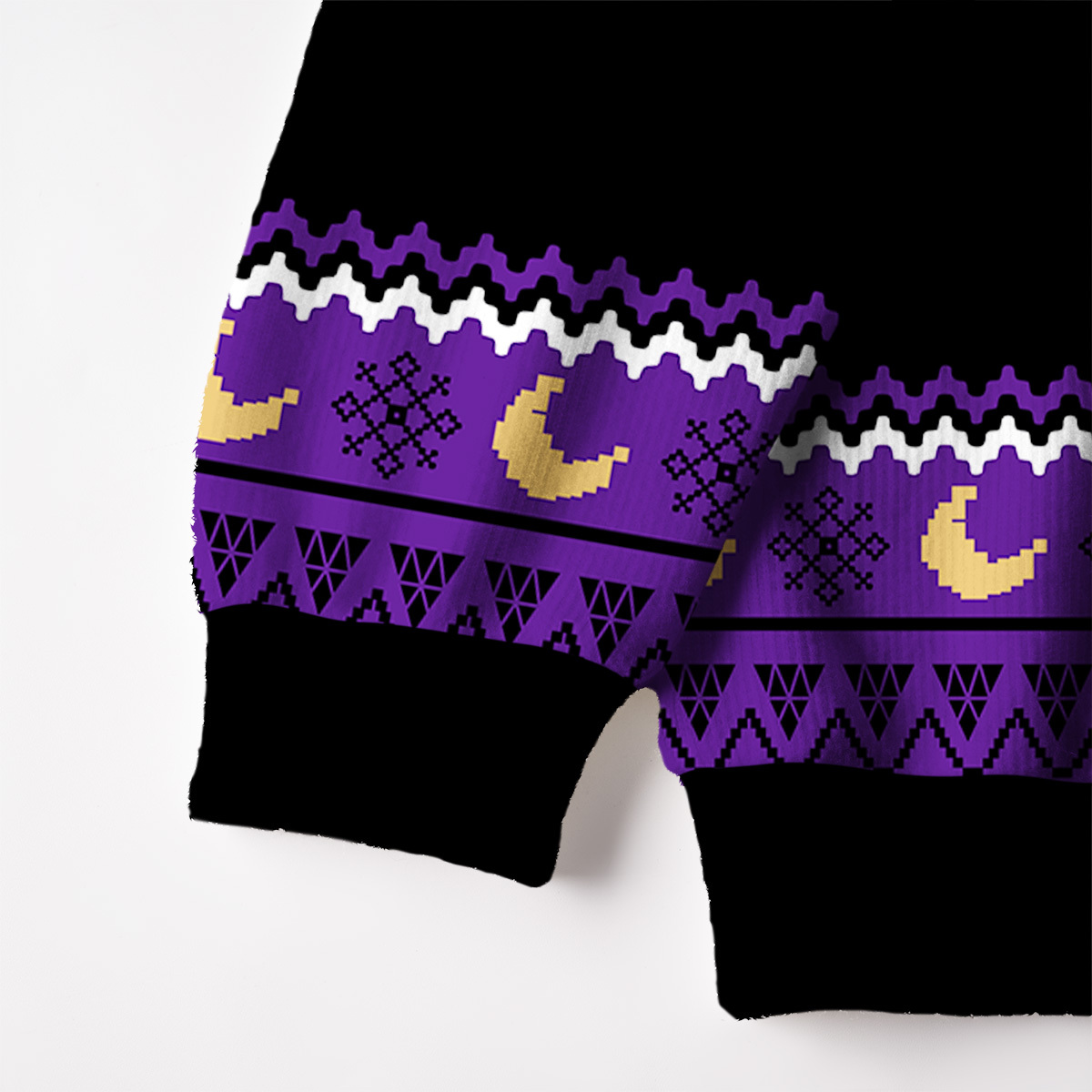 Purplehecate Starry Eye Fuzzy Ugly Christmas Sweatshirt