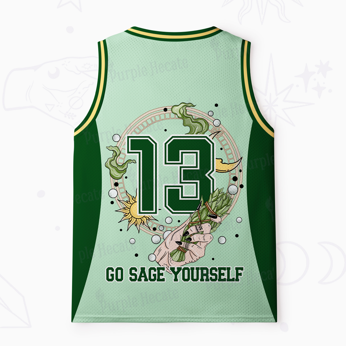 Purplehecate Go Sage Yourself Mesh Jersey Tank Top