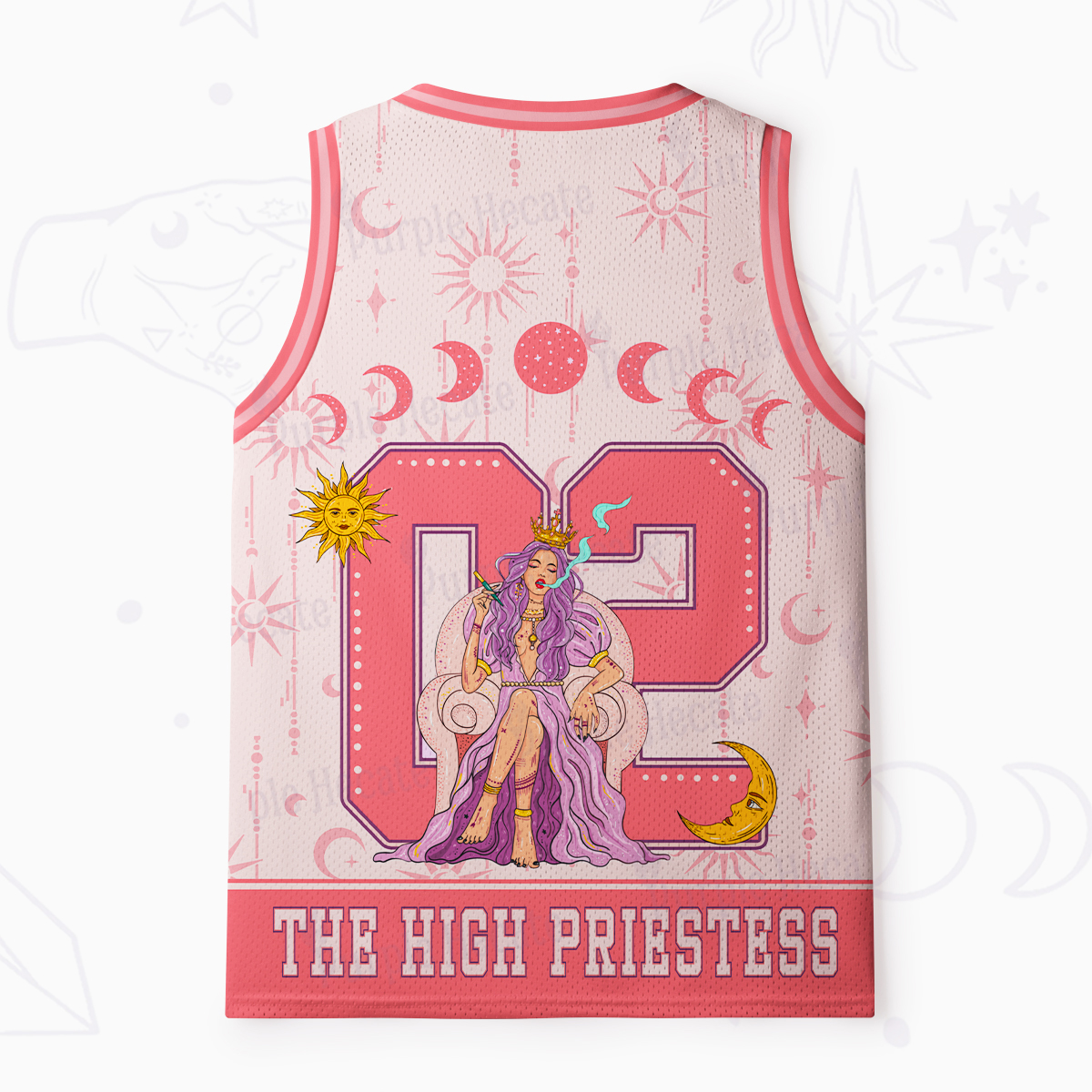 Purplehecate Arcana 02 The High Priestess Mesh Jersey Tank Top