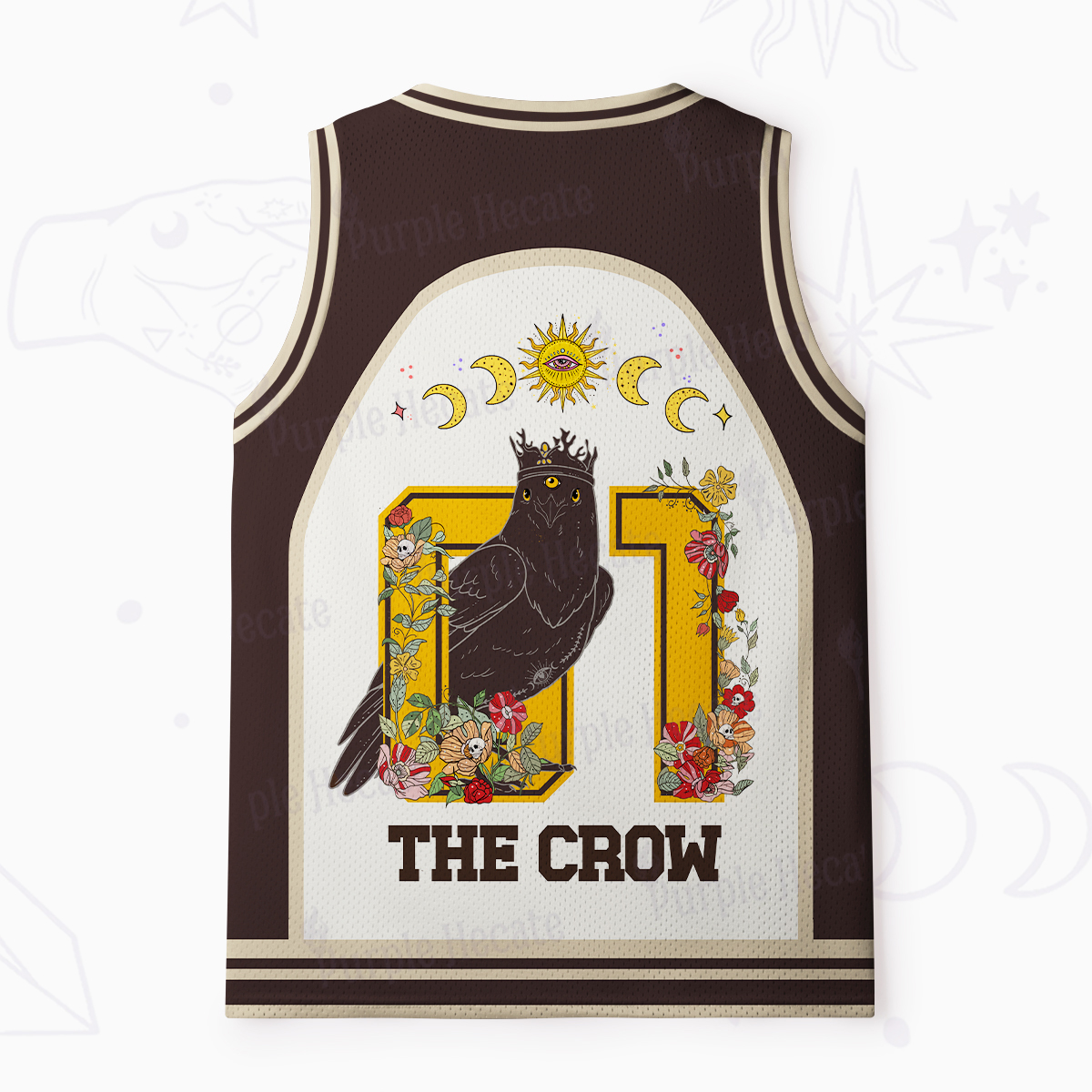 Purplehecate The Crow Mesh Jersey Tank Top