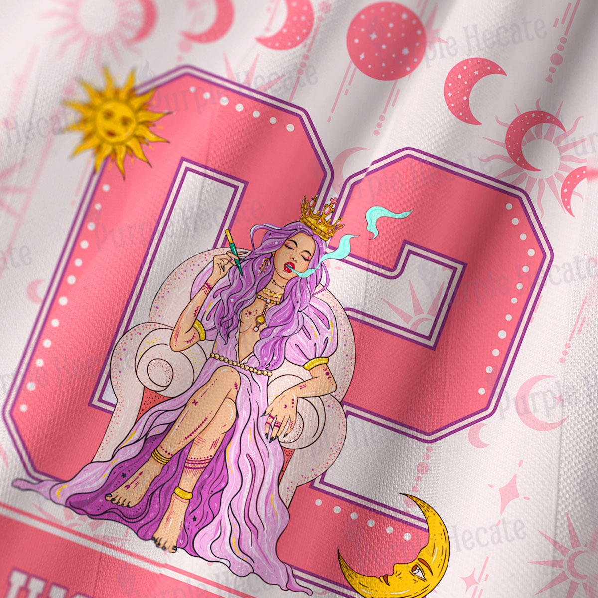 Purplehecate Arcana 02 The High Priestess Long Sleeve Jersey Shirt