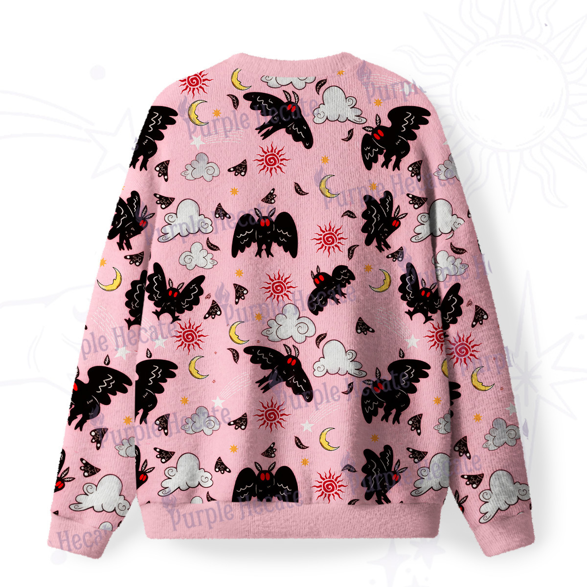 Purplehecate Cryptid Mothman Fuzzy Ugly Sweatshirt
