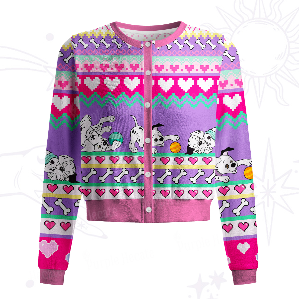 Purplehecate Dalmatian Playtime Knit Cardigan