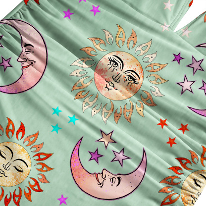 Purplehecate Dancing Suns and Lunar Dreams One-Piece Swimsuit