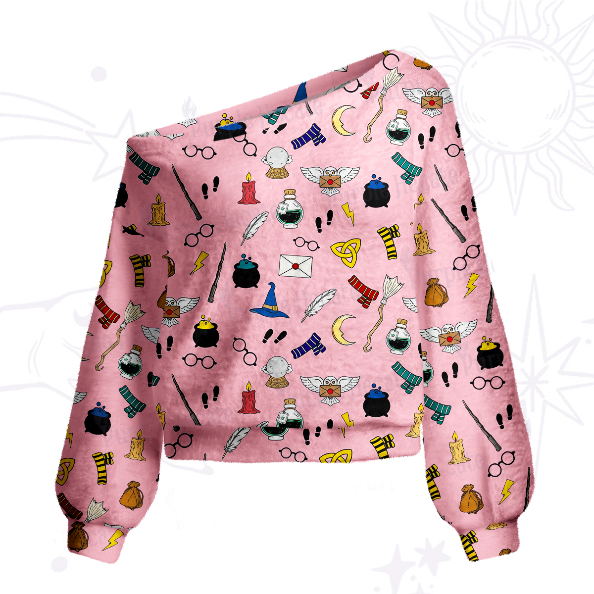 Purplehecate Wizard School Magic One Shoulder Sweaters