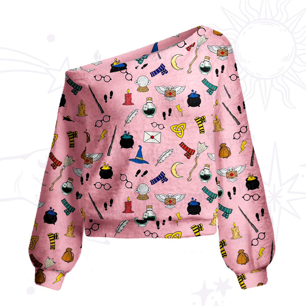 Purplehecate Wizard School Magic One Shoulder Sweaters