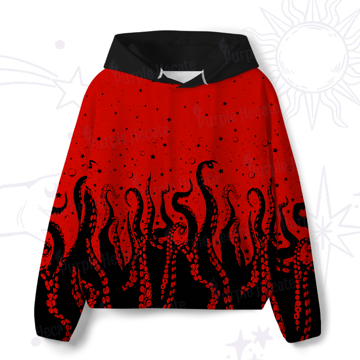 Purplehecate Tentacles of the Deep All-Over Print Hoodie