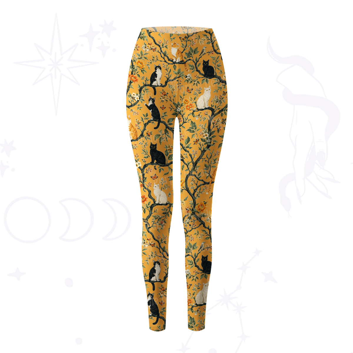 Purplehecate Enchanted Cat Grove Yoga Pants